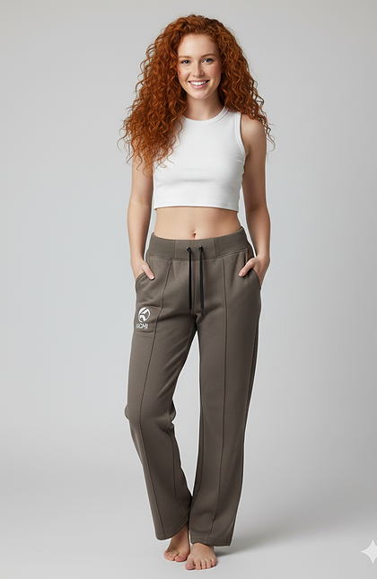 Wide Leg Cotton Line Joggers