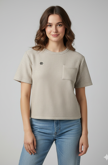 Cotton Waffle Style T-Shirt