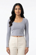 Women Cotton Rib Long Sleeves
