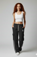 Wide Leg Cotton Cargo Joggers