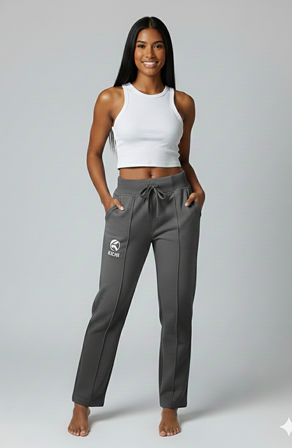 Wide Leg Cotton Line Joggers