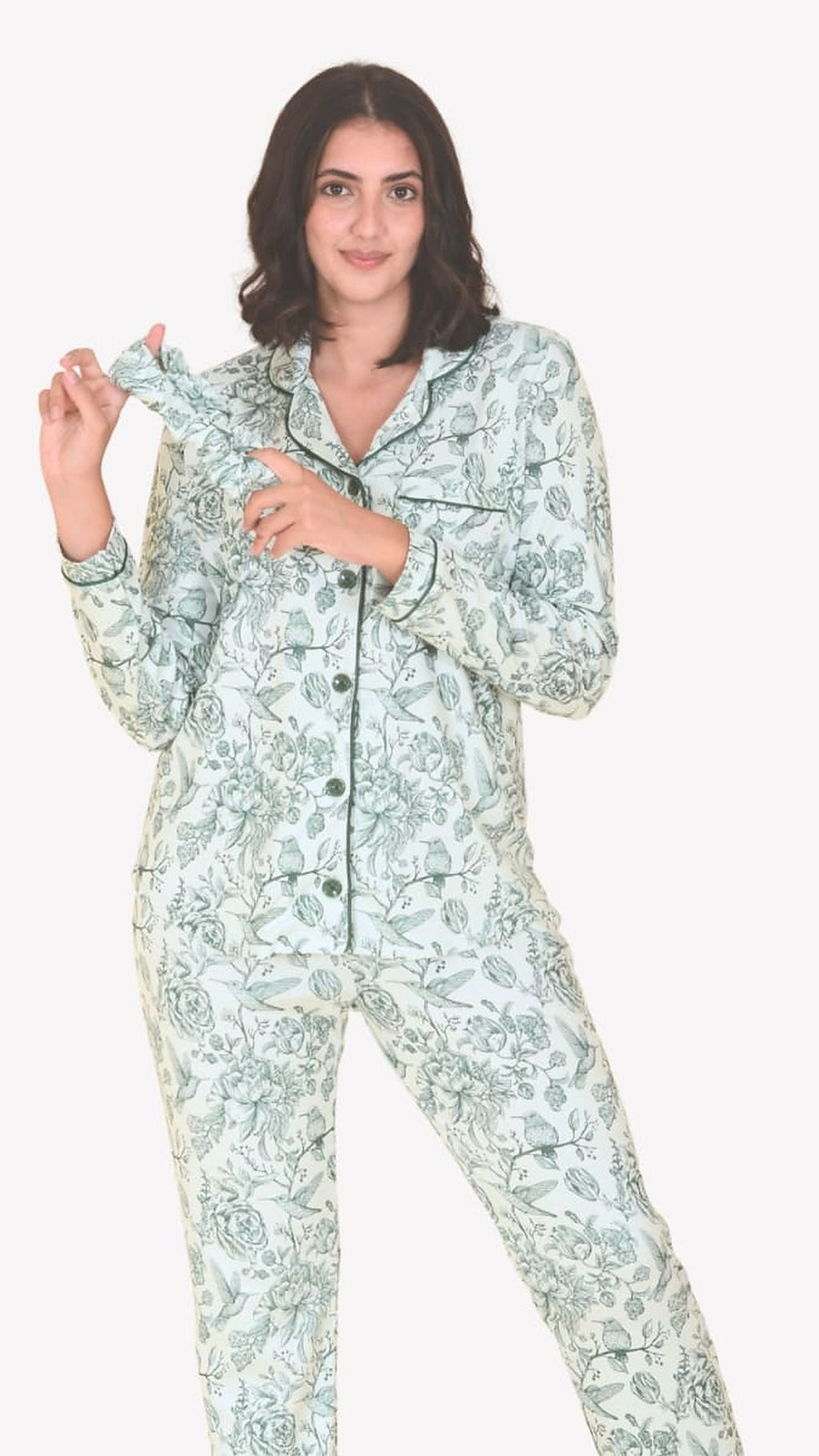 Long Pima Cotton Pajama Eleganza Set