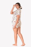 Short Pima Cotton Pajama Amore Natural Set