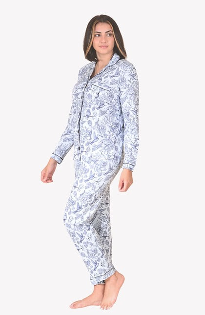 Long Pima Cotton Pajama Eleganza Set
