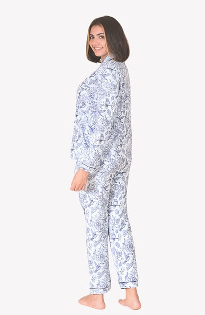 Long Pima Cotton Pajama Eleganza Set