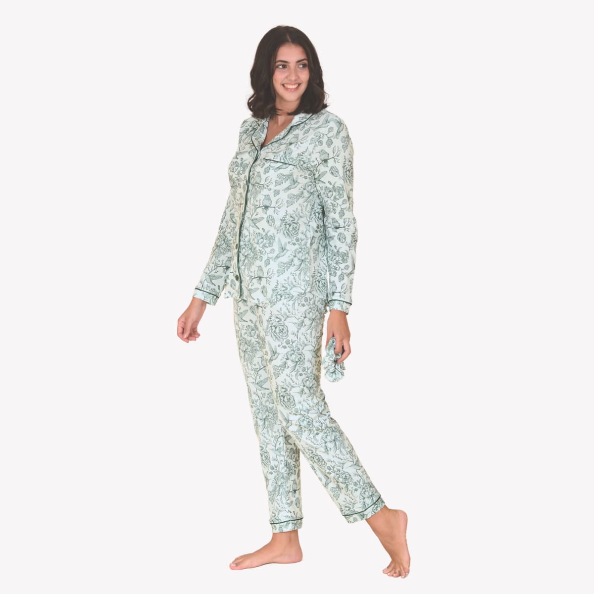 Long Pima Cotton Pajama Eleganza Set