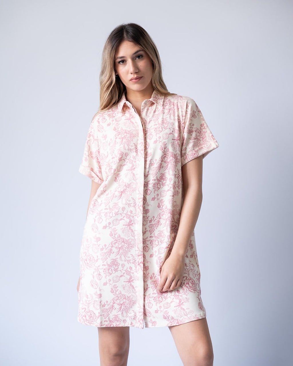 Short Pajama Cotton Sunset Red Robe