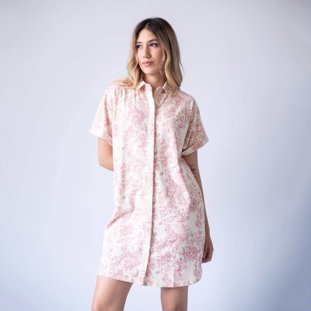 Short Pajama Cotton Sunset Red Robe